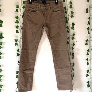 thrifted corduroy brown low waisted flare pants